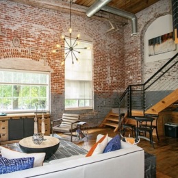 lounge with colorful decor